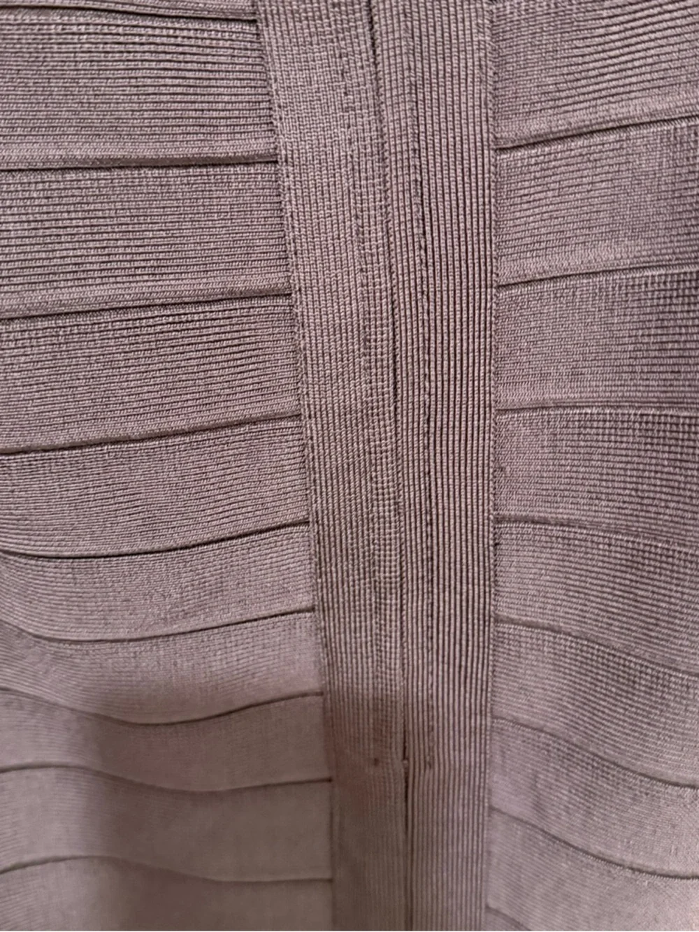 Herve Leger Strapless Bandage Knee Length Dress in Charcoal Gray M - Picture 5 of 6